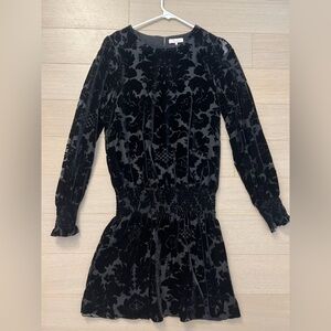 Parker black velvet dress